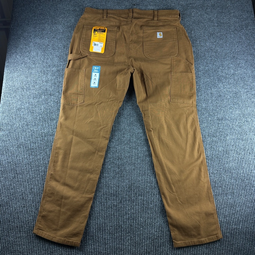 Carhartt Rugged Flex Relaxed Fit Canvas Pants Brown BN5113-W Womens 16 Regular